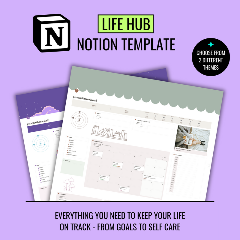 Complete life hub Notion template