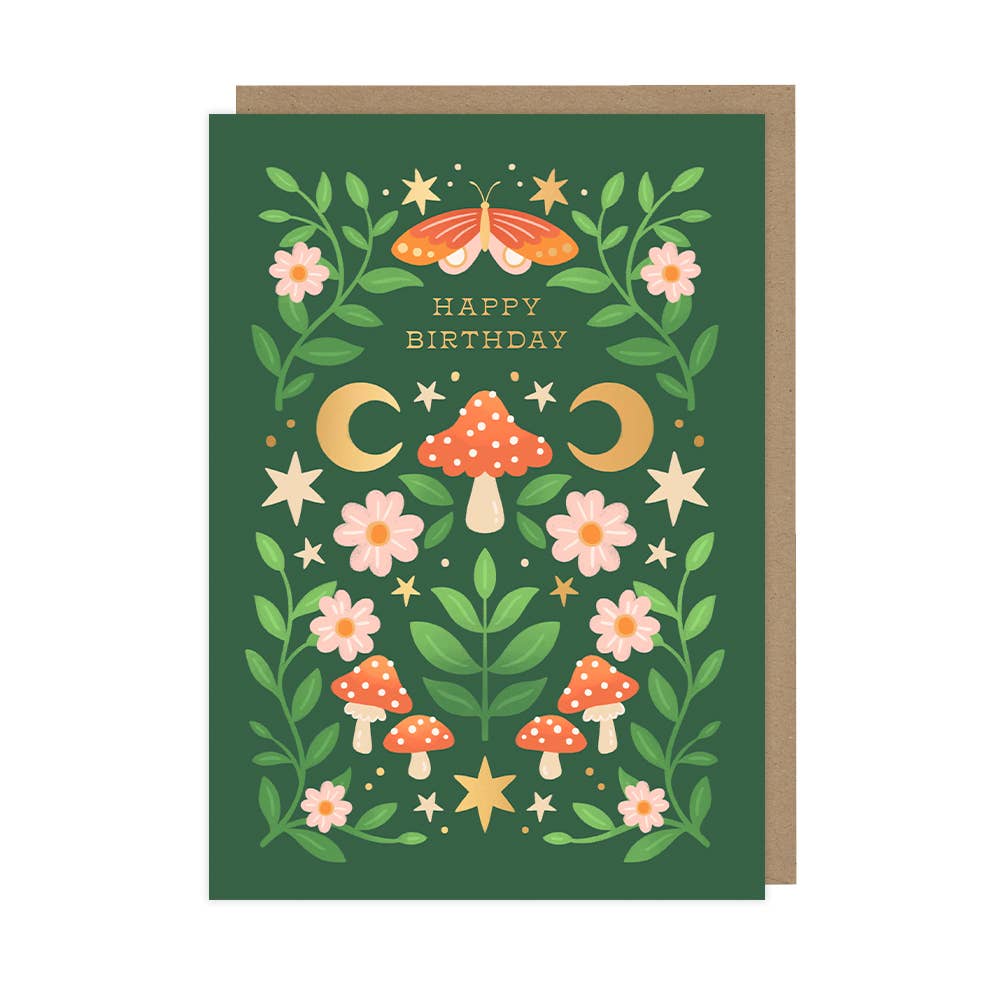 Magical Forest Birthday Card, Luxury Foiled Card