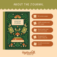 Reading Journal Fantasy Forest, 50 Page Book Review Notebook