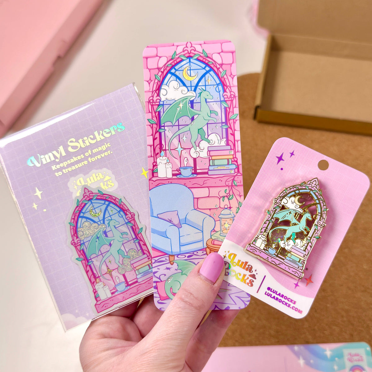 B GRADE | Library Window Holographic Foiled Bookmark – Limited Edition - Fantasy Bookish Bookmark