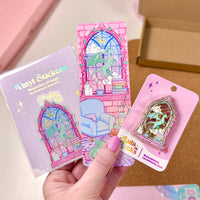 B GRADE | Library Window Holographic Foiled Bookmark – Limited Edition - Fantasy Bookish Bookmark