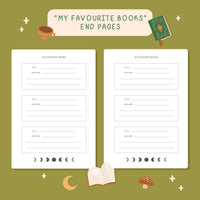 Reading Journal Fantasy Forest, 50 Page Book Review Notebook