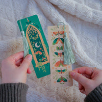 Moths Fantasy Bookmark with Tassel