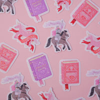 Fantasy Reader Holographic Vinyl Sticker - Book Sticker