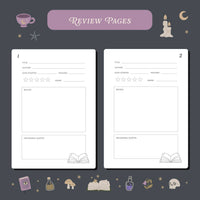 Whimsy Witch Reading Journal – 50 Book Review Notebook