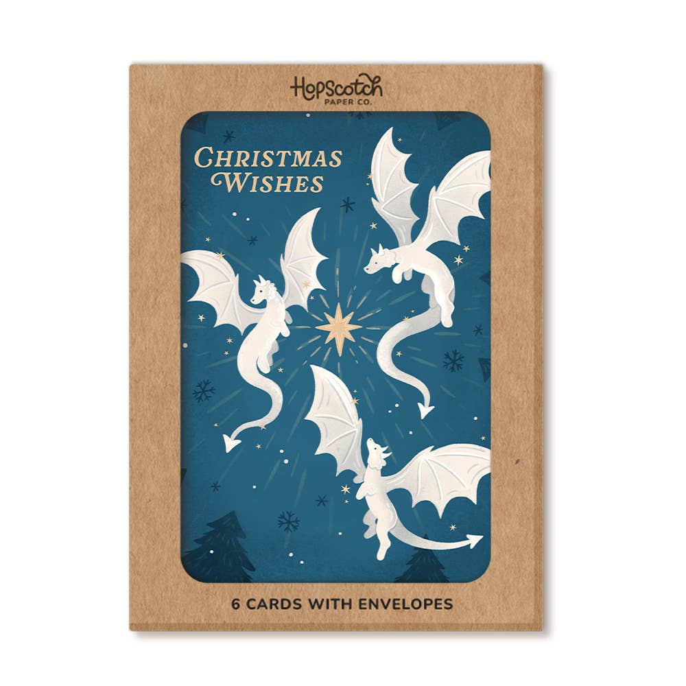 Dragons Christmas Card Pack - 6 Cards