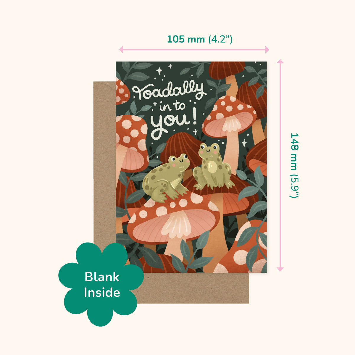 Frog Valentine's Day Card, "Toad-ally In To You" Pun Card