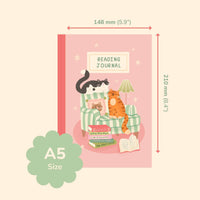 Reading Journal Cats – 50 Page Book Review Notebook