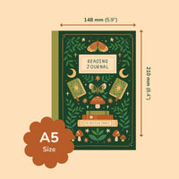 Reading Journal Fantasy Forest, 50 Page Book Review Notebook