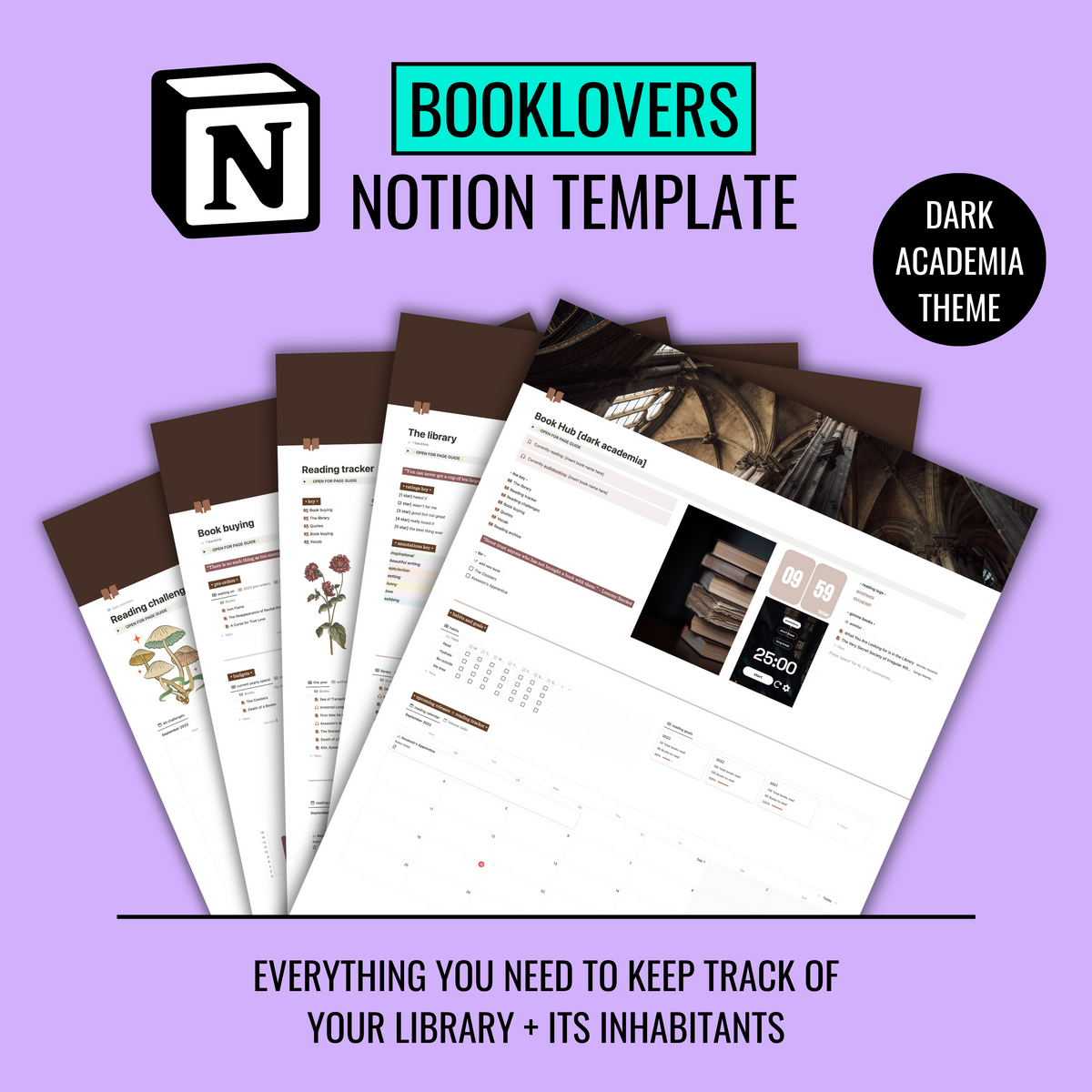 Complete library hub Notion template