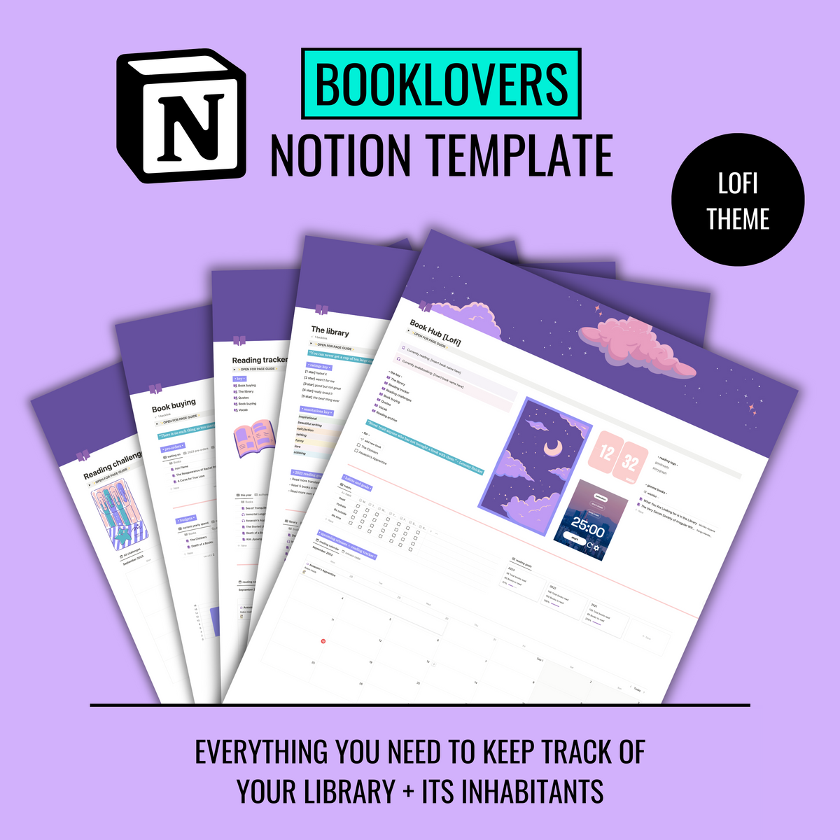 Complete library hub Notion template