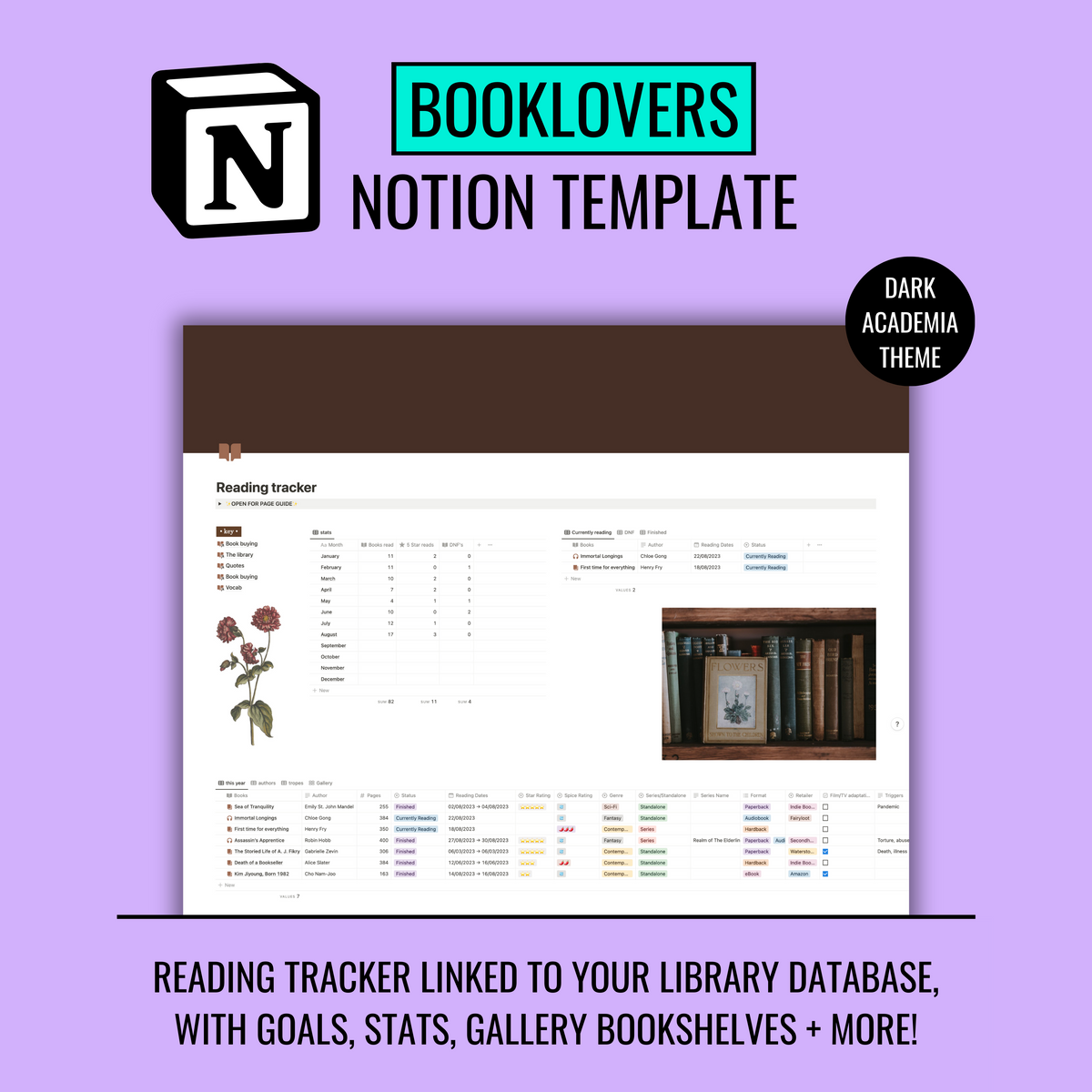 Complete library hub Notion template