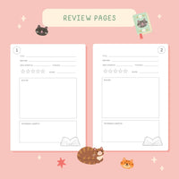 Reading Journal Cats – 50 Page Book Review Notebook