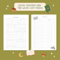 Reading Journal Fantasy Forest, 50 Page Book Review Notebook