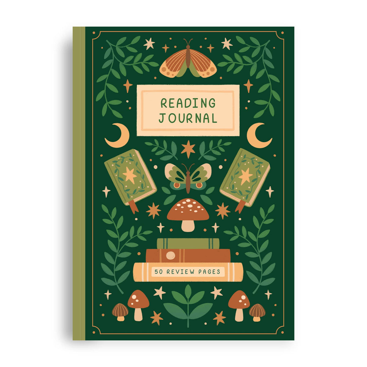 Reading Journal Fantasy Forest, 50 Page Book Review Notebook