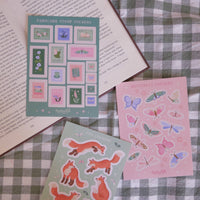 Foxes Sticker Sheet - Fantasy Book Gifts
