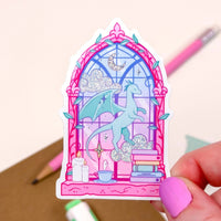 Library Window Pixie Dust Glitter Sticker