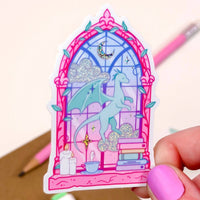 Library Window Pixie Dust Glitter Sticker