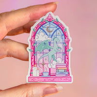 Library Window Pixie Dust Glitter Sticker | Small