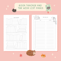 Reading Journal Cats – 50 Page Book Review Notebook