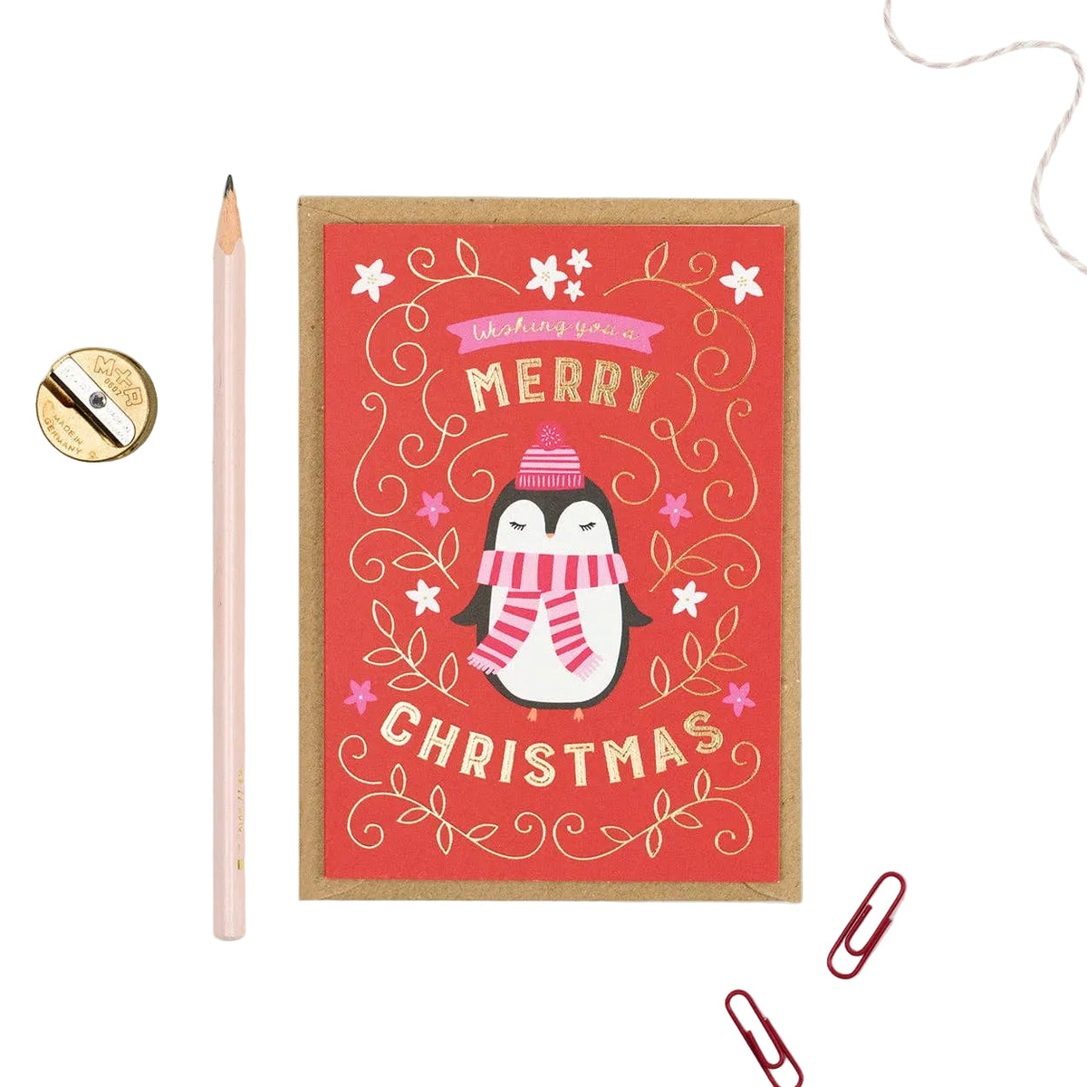 Merry Christmas Penguin Card