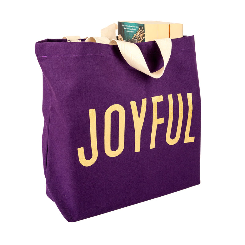 Joyful tote bag - plum