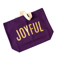 Joyful tote bag - plum