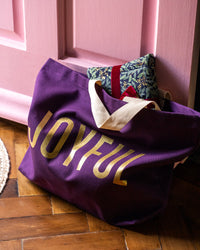 Joyful tote bag - plum