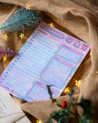 Whimsical Wonderland hourly schedule planner pad