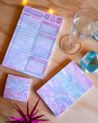 Whimsical Wonderland hourly schedule planner pad