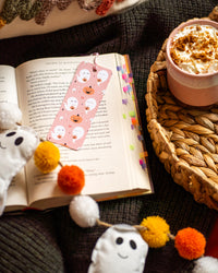 Cute ghostie tassel bookmark