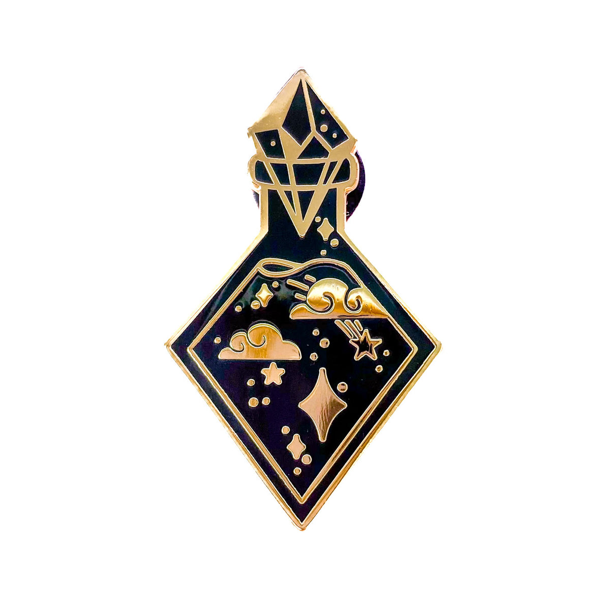 Black star potion enamel pin