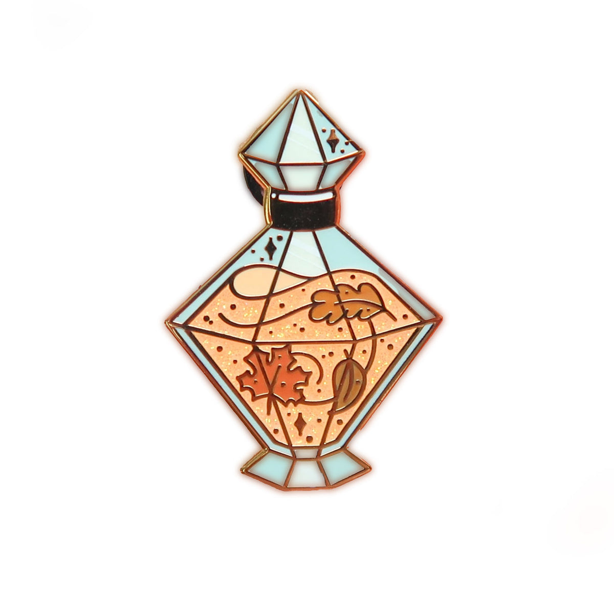 Bottled autumn enamel pin