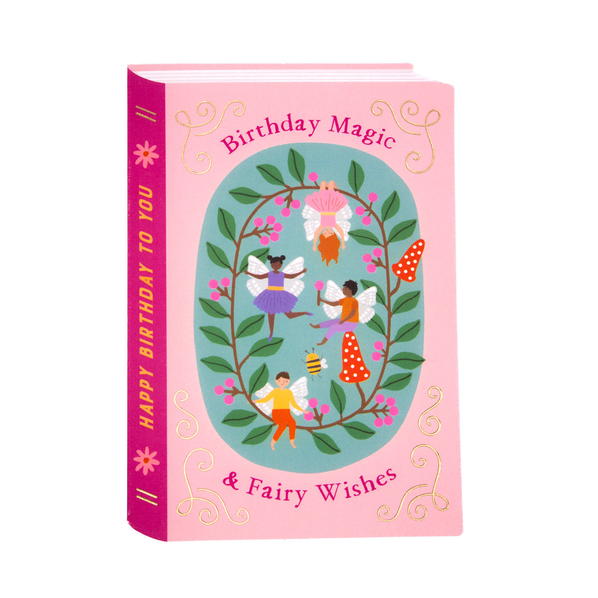 Fairy wishes book birthday card