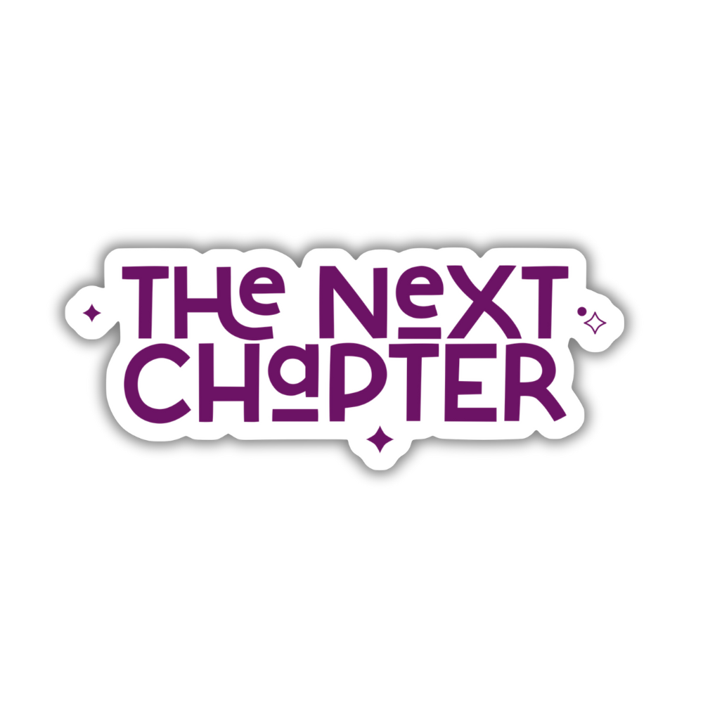 The next chapter sticker – Paper and Word