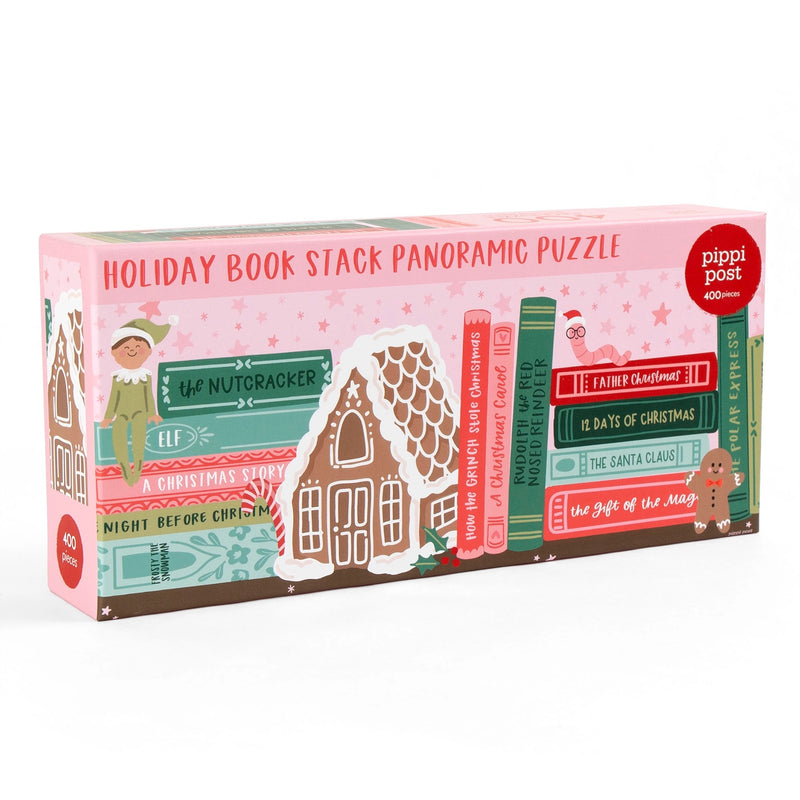 Christmas bookshelf jigsaw puzzle