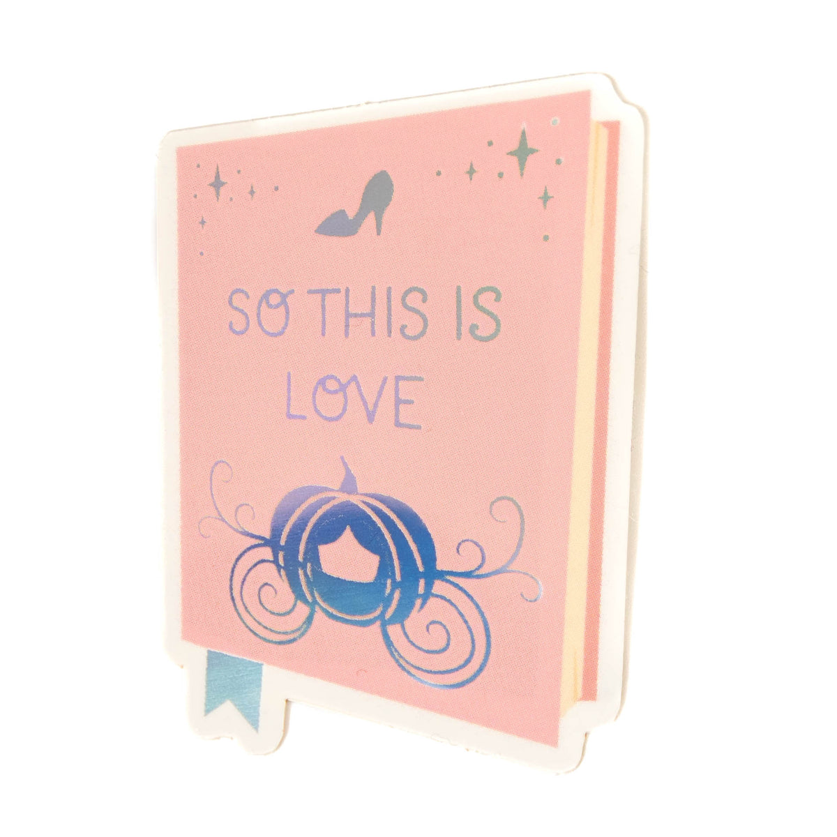 So this is love book holographic sticker