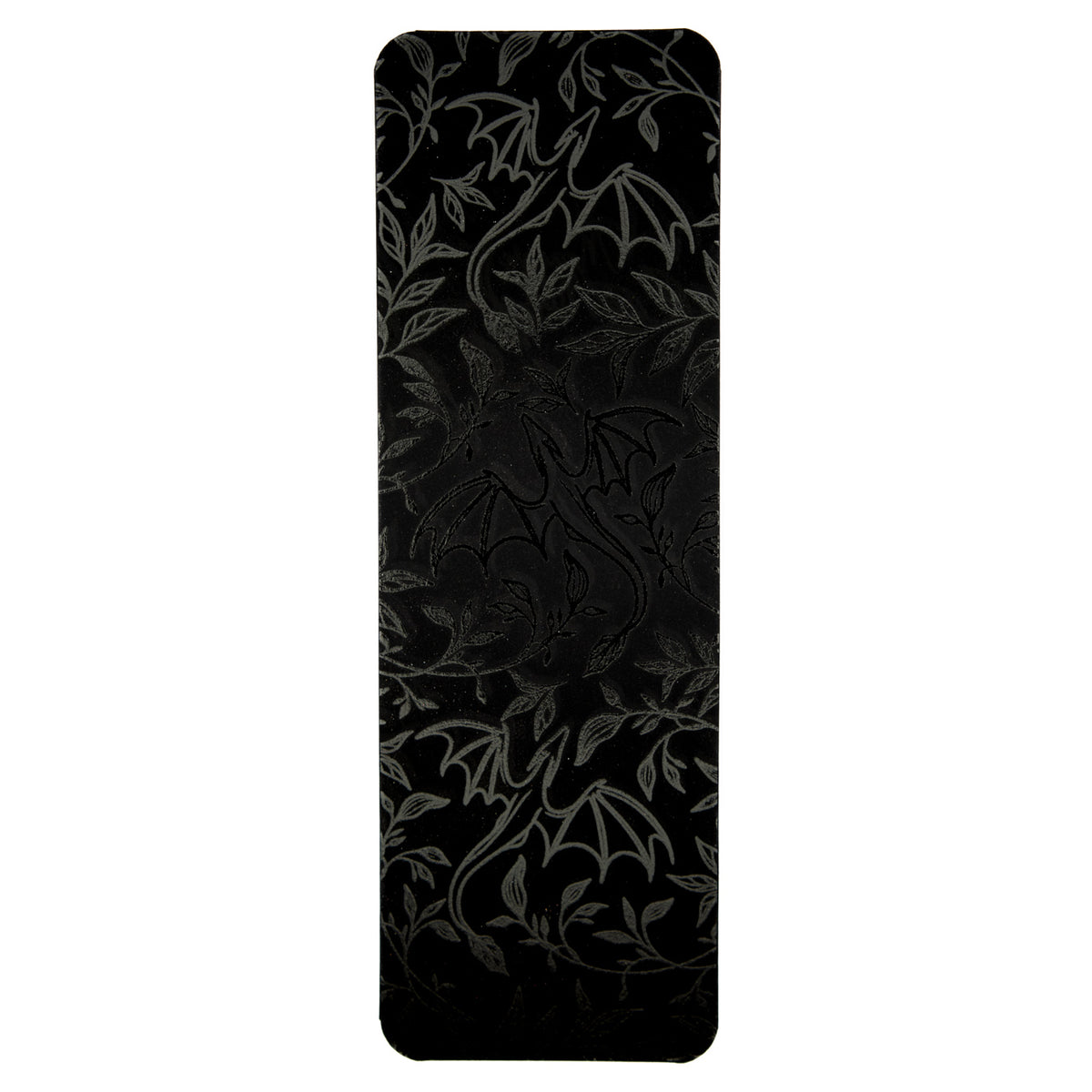 Black Floral Dragons Bookmark