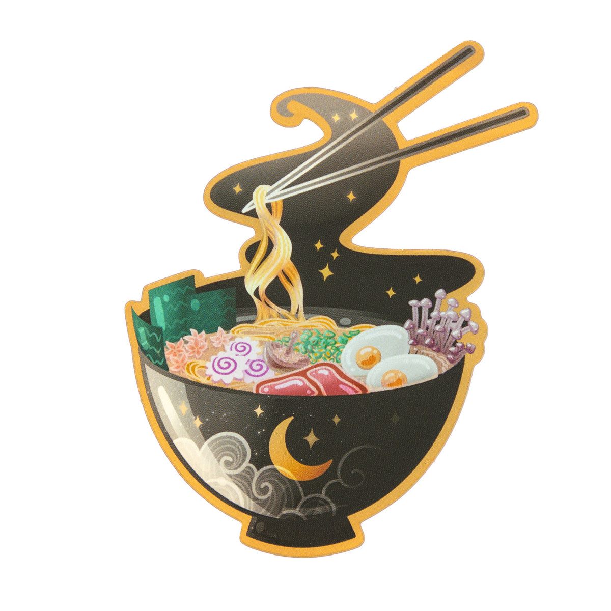 Enchanting Ramen Sticker - Black