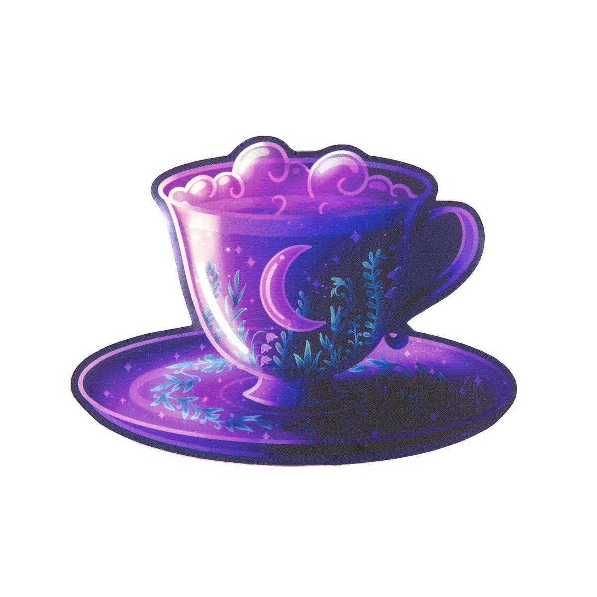 Mystical Moon Teacup Sticker