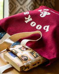 Books and snacks bag - burgundy
