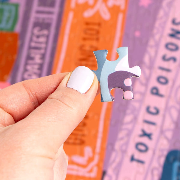 Spooky bookshelf jigsaw puzzle