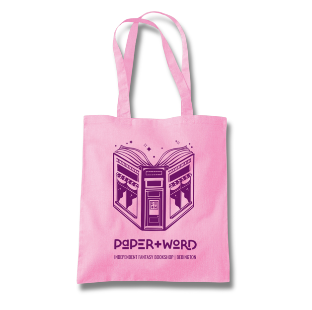 Pink bookshop tote bag