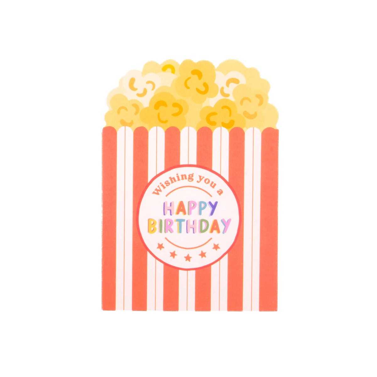 Popcorn happy birthday card