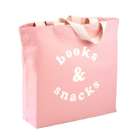 Books and snacks bag - pink