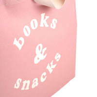 Books and snacks bag - pink