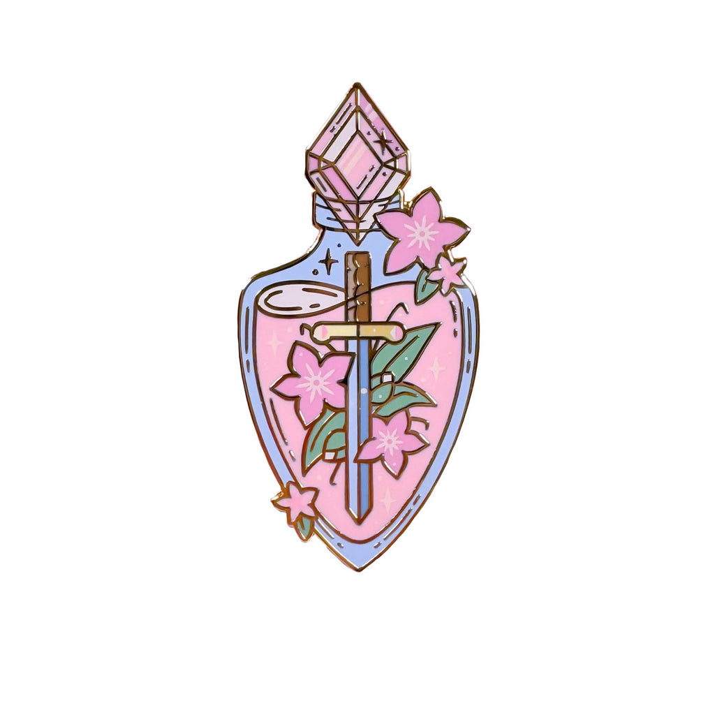 Fantasy sword enamel pin – Paper and Word