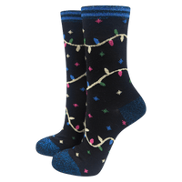 Party lights glitter bamboo socks