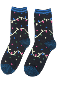 Party lights glitter bamboo socks