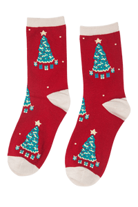 Christmas tree bamboo socks